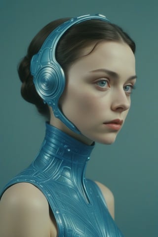 (((iconic,futuristic-sci-fi but extremely beautiful),  pea blue)))
(((intricate details, masterpiece, best quality)))
(((Wide angle, medium shot, profile view)))
(((dynamic pose, looking at viewer))) 
by Diane Arbus