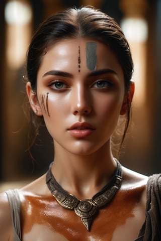 ((masterpiece)), ((best quality)), (((photo Realistic))), (3/4 portrait photo), (8k, RAW photo, best quality, masterpiece:1.2), (realistic, photo-realistic:1.3), (((gorgeous female goddess))), gorgeous female dressed like mummy, dirty skin, wearing bandages, to8contrast style, standing in ancient temple, claw pose, attractive, flirting, (((full body visible))), looking at viewer, portrait, photography, detailed skin, realistic, photo-realistic, 8k, highly detailed, full length frame, High detail RAW color art, diffused soft lighting, shallow depth of field, sharp focus, hyperrealism, cinematic lighting , <