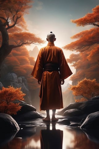 ((masterpiece)), ((best quality)), (((photo Realistic))), (8k, RAW photo, best quality, masterpiece:1.2), (realistic, photo-realistic:1.3), ultra-detailed, A mesmerizing double exposure masterpiece by the incredibly talented artist Jinxit. It features a mysterious, glowing Shaolin monk silhouette set against the breathtaking backdrop of a tranquil Chinese landscape. The ethereal illumination and the artist's imaginative vision seamlessly blend the serene beauty of nature with the captivating silhouette of the Shaolin, creating an otherworldly atmosphere. This unparalleled masterpiece, showcasing the artist's unmatched skill and vision, boasts vibrant colors, lifelike lighting, and 8K resolution that brings the artwork to life. The piece masterfully integrates various art forms, including photo, fashion, conceptual art, cinematic, photo illustration, graphic design, portrait photography, poster, painting, and 3D render, highlighting the artist's extraordinary versatility and genius.,LegendDarkFantasy,dark,epicDiP