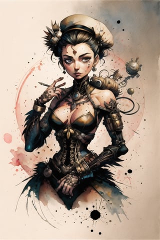 disney banksy art sticker, fantasy character, soul, digital illustration, comic book style, steampunk noir, perfect anatomy, centered, approaching perfection, dynamic, highly detailed, watercolor painting, artstation, concept art, soft, sharp focus, illustration, art by Carne Griffiths and Wadim Kashin