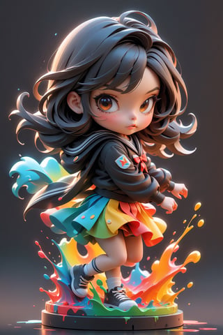 best quality, masterpiece, beautiful and aesthetic, vibrant color, Exquisite details and textures, Warm tone, ultra realistic illustration, Sticker, Chibi, colorful perfect 3d ink splash forming perfect detailed extreme close up perfect realistic a 16yo taiwan girl ,with long black hair wearing a Sailor suit and knee length pleated skirt,uniform,running, wind blown, dynamic gesture pose, 3d, toy style, ultra hd, realistic, vivid colors, highly detailed, UHD drawing, perfect extreme dark black background, perfect composition, beautiful detailed intricate insanely detailed octane render trending on artstation, 8k artistic photography, photorealistic concept art, soft natural volumetric cinematic perfect light, graffiti art, splash art, street art, spray paint, oil gouache melting, acrylic, high contrast, colorful polychromatic, ultra detailed, ultra quality, CGSociety,Wings, 3d, toy style, realistic, vivid colors, highly detailed, UHD drawing, perfect extreme dark black background, perfect composition, beautiful detailed intricate insanely detailed octane render trending on artstation, 8k artistic photography, photorealistic concept art, soft natural volumetric cinematic perfect light, graffiti art, splash art, street art, spray paint, oil gouache melting, acrylic, high contrast, colorful polychromatic, ultra detailed, ultra quality, CGSociety,