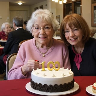 Celebrating grandma's 100th birthday.