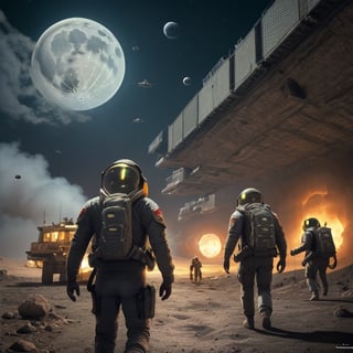 absurdres, highres, official art, beautiful, aesthetic, best quality, alien invaders returning to the moon
