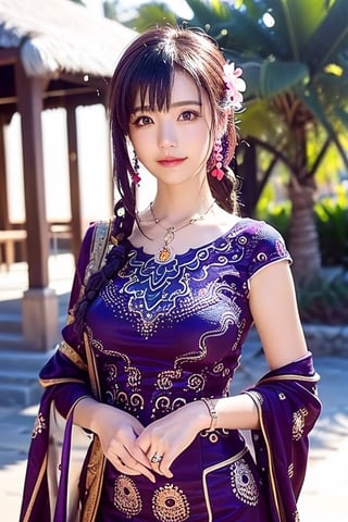 A full body photo of beautiful Chinese girl with a realistic Asian skin colour. There are a few small spots or small moles or small warts scattered on the skin of the body. The big chest is very concentrated and firm. She has light makeup on her face, smiles, and has bright eyes. Nice hands, perfect hands, perfect fingers, eyes looking into the camera, random hairstyles and hair accessories, random photo poses, random face shapes, random clothing colours, random background matching, real photo quality, depth of field, clear background, backlight, 32K resolution,ShiningSpiritTifaCosplayLora