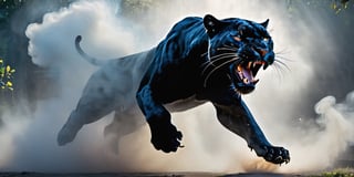 ultra realistic, photorealistic, natural light, ultra HDR, 4k, 8k, 16k, high quality texture, A full body photograph with realistic style portrays, Extremely beautiful , well done, a detailed image of (a large panther made of shadow) like liquid smoke moving stealthily ready to attack with a leap, its jaws gleaming and claws quivering
ultra-realistic detail, Ultra detailed, The composition imitates a cinematic movie, The intricate details, sharp focus, perfect body proportion, full body seen from afar, ultra realistic, iper realistic image, gothic background 