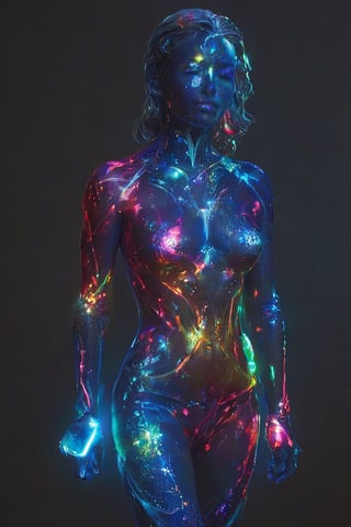  transparent neon girl silhouetted, liquid epoxy, holographic garland sculptural face portrait, bioluminescence, light inside body,  intricated, intricated pose, tiny details masterpiece, high quality, intricated lighting, luminism, ,Contained Color,light spot,1girl,masterpiece , fluorescent spray and covered on body , fluorescent body light photography ,LegendDarkFantasy , fantasy color cover all body, show breasts to bottoms , D cup, naked , light_blue_body  ,full length photo , paint beautiful seaside picture by fluorescent on body , more colourful 
,DonM3l3m3nt4lXL ,Energy light particle mecha , light painting ,more detail XL , more stars and star river inside body appears naturally , UV light , uvlight fluorescent dye painting  ,fire element,ladyshadow , 
Looking back, back face lens, cinematic moviemaker style,glitter , 