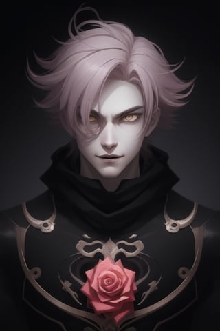 A man with rose-colored hair exudes a strange light and evil aura. His hair is smooth and mixed with black gray, his eyes are filled with strange light, and he is surrounded by a sun-like aura full of strangeness and charm.
,LINEART