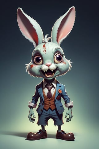 Cute Anthropomorphic zombie rabbit 