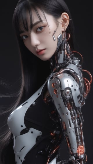 xxmix_girl,beautiful cyborg girl, with super delicate face, skinny plump figure ,mechanical joints, metal details,sidesexwithfeet,MikieHara,cyberpunk style,eyes shoot,xxmixgirl,FilmGirl,cyber,cyberpunk,