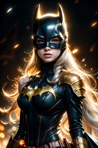 (perfect prompt word,exquisite texture in every detailfinely detailed,highres 32k wallpaper,(HDR:1.4),(Vivid Color:1.4),ultra highres,masterpiece,ultra realistic，The atmosphere is captured in high grain, reminiscent of ISO 800 film with wide angle.real girls, photorealistic，REALISM)，
((Batgirl suit)),
dou,
full armor,
glowing halo,
humanoid robot,
kabuto (helmet),
kusazuri,
looking at viewer,
solo,
split theme,
suneate,
((white and black armor),(shoulder armor),(pauldrons),(japanese armor)),
((white eyes),(glowing eyes)),
((white hair),(very long hair),(floating hair)),