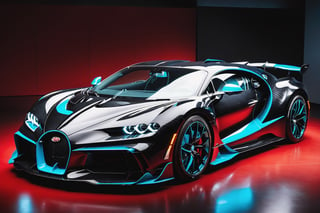 RAW phontograph of bugatti divo car, carbon fiber body, black car, cool, asthetic, ,full car in frame, full car picture, highly detaited, 8k, 1000mp,ultra sharp, master peice, realistic,detailed grills, spoiler divo styled, detailed headlights,4k grill, 4k headlights, sitting in car showroom, beautiful lighting 