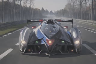 (ultra-detailed, best quality, masterpiece, photo-realistic, 8K wallpaper),dreamy and gothic fantastic atmosphere,pretty girl drive a car in green hell,beautiful prototype racing car on the road,meny winglet,light on,Racing car color is red with white and black.A car with fantasic armored decoration,A winding road with height differences,(front view:1.2),ASURADA_GSX
BREAK
(A castle can be seen beyond the deep forest,late night,light up),post-Impressionist