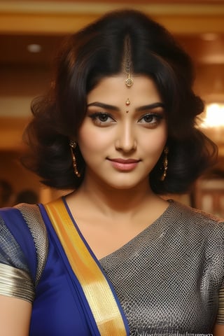 look like chubby face ((Nikhila Vimal: shweta Menon :1.5
)),photorealistic,Indian