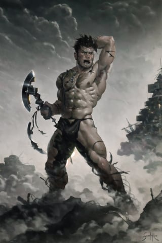 highly detailed, high quality, man, barbarian, barbaric, barbarous, dynamic pose, pubis, bushy_pubes, pubic_hair, hairy legs,body hair, shaggi body hair, warrior, tribal, tattoos, tribal tattoos, tribal ornaments, tribe, man, glorious, manful, manly, men, crotch_bulge, bulge, short hair, people, people around, trees, animals, plants, planes, helicopters, tanks, ships, entire plane, ,whole body, 50 meters high, giant, cityscape, city, buildings, landscape, ci-fi, punk, thong, hairy, chris redfield, handsome man, hairyalpha, sexy, men's thong, naked, almost_naked, scars, battle, fighter, weapons, sword, axe, batons, war, explotions, fire, nudity, nude, naked,full-body_,night city, night, Frazetta,hackedtech,scifi,1boy,VPL,hairy,posing,Frazetta,cyberpunk,hairyalpha,jaeggernawt,Gen X Club,StokeRealV1,data stream, science_fiction,sci-fi,anato, god,pixelated, eros,bulge, crotch_bulge, underwear_bulge,normal testicules, normal balls, hairy chest, hairy abdomen, hairy legs, hairy arms, crhis redfield, hairy pubis, hairy armpits, full_body, evil look, evil gesture, angry face, sandalpunk, color eyes,facial hair,4rmorbre4k, night_sky,punk
