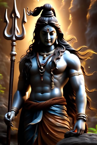 Ultra realistic, masterpiece, hd, complex_background, lord shiva, 