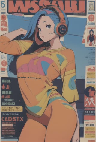 ((masterpiece,best quality)), high res, HD, illustration, solo female, random color, random pose, complex color,girl with headphones,
perfect anatomy, comic style, oversize clothing ,Sexy Pose,perfect