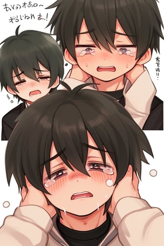 cute boys crying 