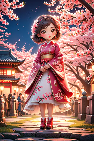 best quality, masterpiece, beautiful and aesthetic, vibrant color, Exquisite details and textures,  Warm tone, ultra realistic illustration,	(sweet asian lady, 27 year old:1.5), (Cherry blossom theme:1.4),	(night theme:1.4),	shining eyes, big eyes,	(an angry look:1.1),	cinematic lighting, ambient lighting, sidelighting, cinematic shot,	siena natural ratio,  perfect body, sock boots, anime style, 	Full length view,	black long bob cut,	white wedding dress,	ultra hd, realistic, vivid colors, highly detailed, UHD drawing, perfect composition, beautiful detailed intricate insanely detailed octane render trending on artstation, 8k artistic photography, photorealistic concept art, soft natural volumetric cinematic perfect light. 