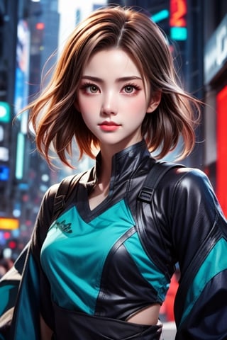 ninja warrior woman, cyberpunk style, gothick, modern costume, sword in hand, beautiful face, torn clothes, battle background, good quality japanese style, 4k
