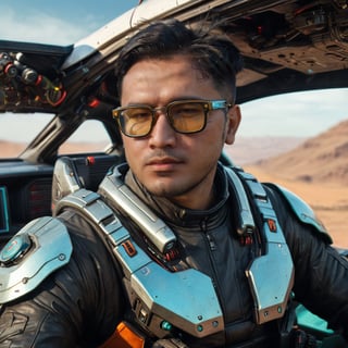 (a (man) who is a (driver):1.4),scifi car, upper body, half body shot, wearing glasses, (extremely detailed hyperrealistic masterpiece, best quality, high resolution uncompressed raw photo:0.9)
,vehicle,Utra,Mechanical part,cyberpunk style,cip4rf,man,cgi,cyberpunk,Samaritan CGI,csrlds