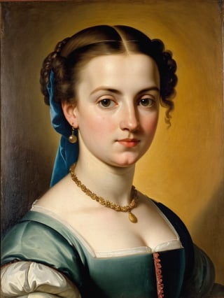 Portrait of a young woman, italian