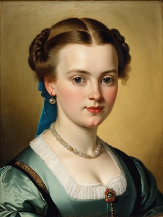 Portrait of a young woman, german