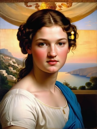 Portrait of a young woman, greek