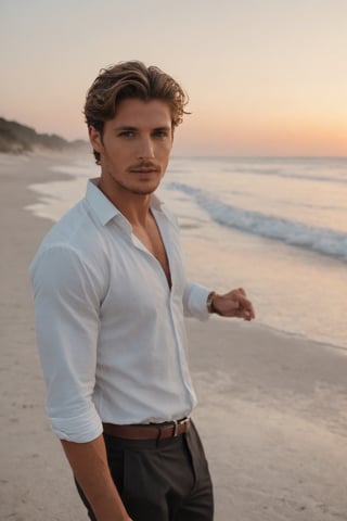 Realistic Photography, Handsome  men ,beach