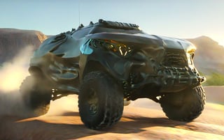 Masterpiece, 4k, High Resolution, Octane Render, Unreal Engine 5, Award Winning, Dramatic Lighting, Intricate, 8k Highly Professional Detail, HDR, Smooth, Sharp Focus, Illustration, Unreal Engine 5, Octane Render, Cinematic Light, dynamic volumetric lighting, Off-road suspension,baja, Armored vehicle,suv, all-terrain vehicle, concept, science fiction, (f150:0.2),oshkosh m-atv jltv,humvee, Knight XV ,future,c_car,JB64,TechStreetwear,ROBOT,exosuit,LegendDarkFantasy