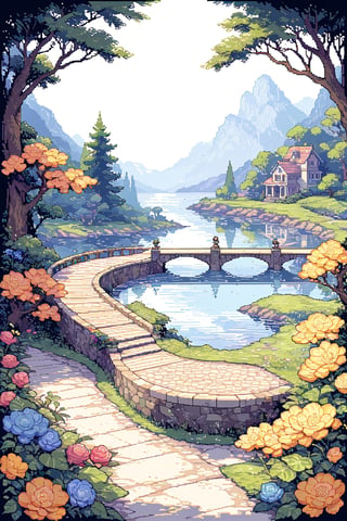 masterpiece, best quality, aethetic, illustration,pixel art, 