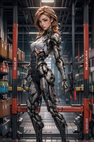 High-resolution photo, (((1 semi-mechanical beautiful female)))
A beautiful 25 year old woman, ginger girl, hazel eyes, She has a body of a fitness model, medium breasts, glasses, serious face, hourglass body shape, slim waist, ((full-body_portrait)), darkblue color armor, wearing camo soldier combat and armor, fullbody armor, injuries, battle_stance,disgusted face,urban techwear (((human body combined with mechanical components))),perfect light,urban techwear,midjourney