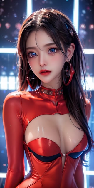 reiayanami, , rei ayanami, brown hair, long hair,large hoop earrings,nsfw,small bust,underboob, (red eyes:1.4),elegant face,(BREAK bodysuit), headgear, (plugsuit), white bodysuit,BREAK outdoors, city,BREAK looking at viewer, BREAK , (masterpiece:1.2), best quality, high resolution, unity 8k wallpaper, (illustration:0.8), (beautiful detailed eyes:1.6), extremely detailed face, perfect lighting, extremely detailed CG, (perfect hands, perfect anatomy),rei ayanami,perfect,hand,jirai_kei,1girl,girl,Donna,realistic,_uucham_,asian,women,chaewonlorashy,Pretty face,indonesian,1 girl ,SpreAss