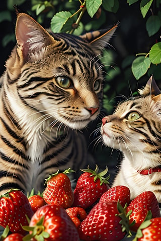 Cats and you both want to know the taste of saury.
This is how we find the fragrance of first love
That warm (sunshine) is like freshly picked (bright strawberries)
You said you couldn’t bear to eat this feeling