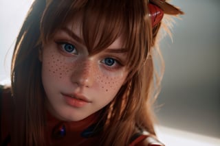 analog style, modelshoot style, portrait of shirogane, close up, feminine, epic (photo, studio lighting, hard light, sony a7, 50 mm, matte skin, pores, colors, hyperdetailed, hyperrealistic), Asuka Langley - Shirogane-Sama Cosplay, sexy look