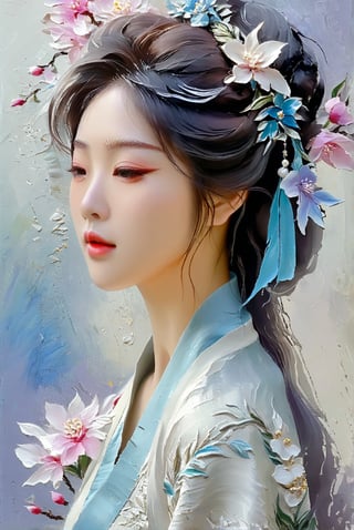 an ethereal and breathtakingly glamorous korean girl, masterpiece, best quality, official art, Impasto art style, high fidelity, photo realisitc, art_booster