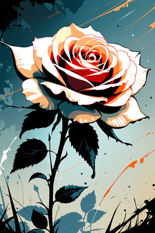 //quality, (masterpiece:1.331), (detailed), ((,best quality,)),//,glowing rose,background,glow_in_the_dark,artint,trendy,grunge style,vector art,