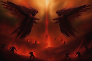 Angels of torment in hell