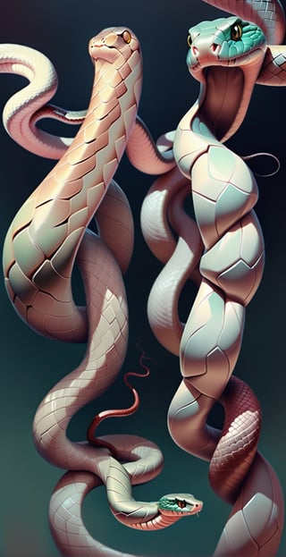 loish art style , snake,photorealistic