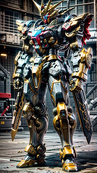 wide full body shot,mecha,engineering map,More Detail,glossy skin,
High resolution, high definition, high quality, high detail,black color Gundam Knight,gundam focus,BJ_Gundam, military backpack,gubdam ,Black And Gold Mix colour ,realistic,full body , battle action,blade ,big blade ,holding blade, ninja  style Gundam,((full_body))