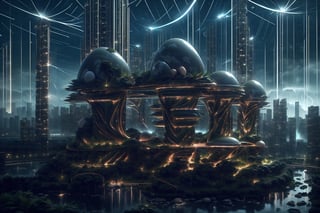 bright_daylight,
(sunny_sky),

colorful_fantasy_setup,
city_skyline,
futuristic_science_fiction_city,
((energy-efficient_building_shaped_like_an_egg)),
organically_shaped_building,
jungle,
((exotic_plants)),
(river),
((meteor_shower)),





photorealistic,
Hyper Realistic,

(masterpiece),
High_resolution, very_detailed, sharp_focus, 8k.,SD 1.5,
bird 's-eye view