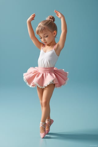 score_9, score_8_up, score_7_up, 1girl, solo, (child:1.5), toddler, ballerina, dancing