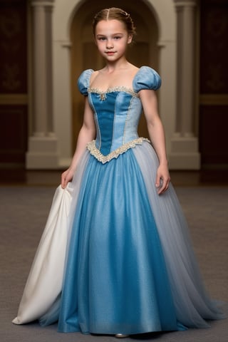 Cinderella full Body View ((Tami Stronach)) Emilia Clarke, 8 years old, in princess costume with full lips Tami Stronach,Tami Stronach