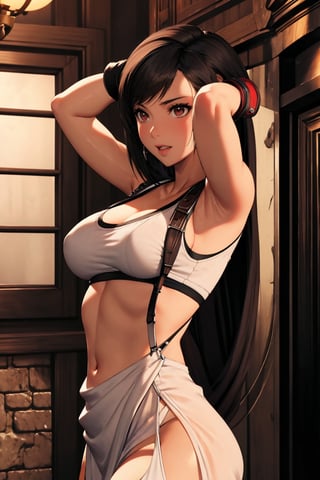   in white dress,,tifa lockhart,TIFA