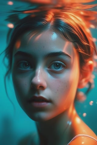 1girl , splash detailed, surreal dramatic lighting shadow (lofi, analog), kodak film by Brandon Woelfel Ryan McGinley, moment eyes, beautiful face, mid body,