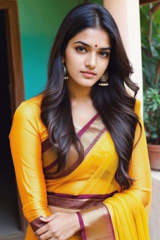 beautiful cute young attractive indian teenage girl, village girl, 18 years old, cute, Instagram model, long black_hair, warm,in terrace , indian,girl, photorealistic, sports ,dress,1girl,velvaura,photorealis
tic,Indian real girl
Look like face shape kriti sanon, instagram instagram real, real life,hi_resolution,sari,saari,