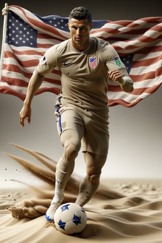 CR7, USA flag,ral-sand