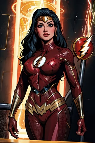  (masterpiece, best quality, absurdres, ,Diana,the flash suit, Wonder Flash
