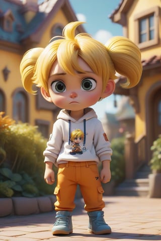 4d photographic image of full body image of a cute little chibi boy, surreal, gold hair, vivid colours octane render trending on artstation, artistic photography, photorealistic concept art, soft natural volumetric cinematic perfect light, UHD white background, Dream House, Disney style, Disney Pixar style,score_9, modern Disney, SDXL,Cartoon,photo r3al,better photography,Beauty,1girl,Disneystyle,cartoon,mega twintails,SDXLTurbo