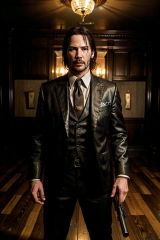 ((Panoramic and open wide shot)), masterpiece, excellent quality, 
perfect hands,epic running fast shooting machine gun with flames, photo realistic Keanu Reeves John Wick with pistol and machine gun , 
different weapons
knives, katanas, submachine guns, grenades, in a shootout with other men, thriller style, aggressive pose, modern black and white Gucci suit, armed gun, photorealistic, highly detailed, blurry photo, intricate, incredibly detailed, super detailed, gangster texture, detailed , crazy, soft lights and shadows