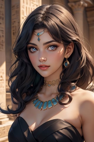 An incredibly beautiful young femme fatale with aquamarine eyes, long curly aquamarine hair, dressed in a long ancient Greek chiton. Masterpiece, perfect image, realistic shots, detailed study of faces, full-length image, 8k, detailed image. extremely detailed illustration, a real masterpiece of the highest quality, with careful drawing. Full-length image. ,sailor neptune, mature woman egypt, egyptian, mature woman,michiru